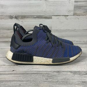 Adidas Mens NMD R1 STLT‎ Primeknit Hi-Res Boost Sneaker Shoes Blue Size 11.5